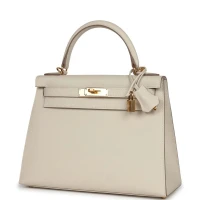 Hermes Kelly Sellier 28 Craie Epsom Gold Hardware Hermes Kelly Sellier 28 Craie Epsom Gold Hardware