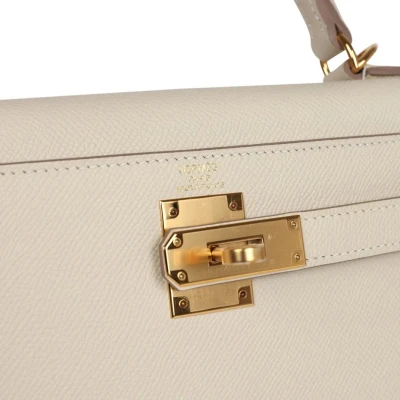 Hermes Kelly Sellier 28 Craie Epsom Gold Hardware Hermes Kelly Sellier 28 Craie Epsom Gold Hardware