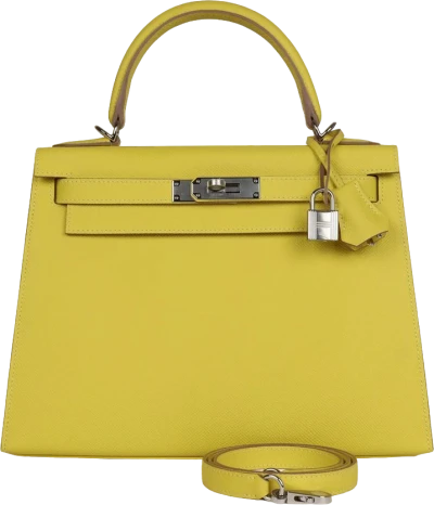 Hermes Kelly Sellier 28 Lime Epsom Palladium Hardware Hermes Kelly Sellier 28 Lime Epsom Palladium Hardware