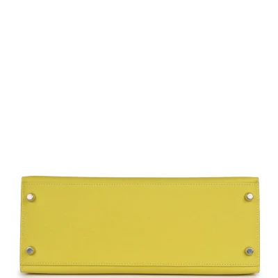 Hermes Kelly Sellier 28 Lime Epsom Palladium Hardware Hermes Kelly Sellier 28 Lime Epsom Palladium Hardware