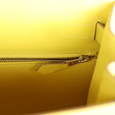 Hermes Kelly Sellier 28 Lime Epsom Palladium Hardware Hermes Kelly Sellier 28 Lime Epsom Palladium Hardware