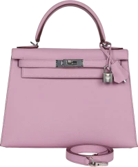 Hermes Kelly Sellier 28 Mauve Sylvestre Epsom Palladium Hardware Hermes Kelly Sellier 28 Mauve Sylvestre Epsom Palladium Hardware