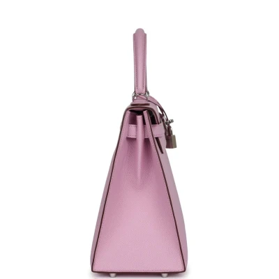 Hermes Kelly Sellier 28 Mauve Sylvestre Epsom Palladium Hardware Hermes Kelly Sellier 28 Mauve Sylvestre Epsom Palladium Hardware