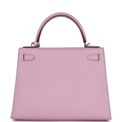 Hermes Kelly Sellier 28 Mauve Sylvestre Epsom Palladium Hardware Hermes Kelly Sellier 28 Mauve Sylvestre Epsom Palladium Hardware
