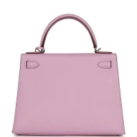 Hermes Kelly Sellier 28 Mauve Sylvestre Epsom Palladium Hardware Hermes Kelly Sellier 28 Mauve Sylvestre Epsom Palladium Hardware