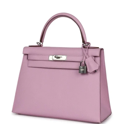 Hermes Kelly Sellier 28 Mauve Sylvestre Epsom Palladium Hardware Hermes Kelly Sellier 28 Mauve Sylvestre Epsom Palladium Hardware