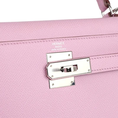 Hermes Kelly Sellier 28 Mauve Sylvestre Epsom Palladium Hardware Hermes Kelly Sellier 28 Mauve Sylvestre Epsom Palladium Hardware