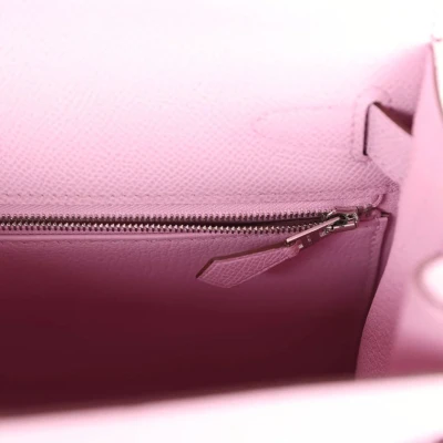 Hermes Kelly Sellier 28 Mauve Sylvestre Epsom Palladium Hardware Hermes Kelly Sellier 28 Mauve Sylvestre Epsom Palladium Hardware