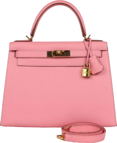 Hermes Kelly Sellier 28 Rose Confetti Epsom Gold Hardware Hermes Kelly Sellier 28 Rose Confetti Epsom Gold Hardware