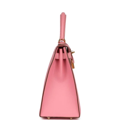 Hermes Kelly Sellier 28 Rose Confetti Epsom Gold Hardware Hermes Kelly Sellier 28 Rose Confetti Epsom Gold Hardware