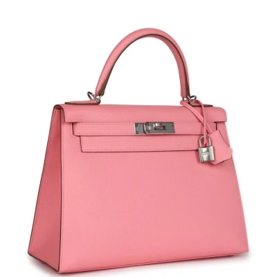 Hermes Kelly Sellier 28 Rose Confetti Epsom Palladium Hardware Hermes Kelly Sellier 28 Rose Confetti Epsom Palladium Hardware