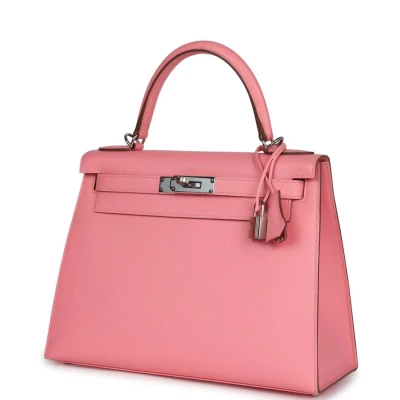 Hermes Kelly Sellier 28 Rose Confetti Epsom Palladium Hardware Hermes Kelly Sellier 28 Rose Confetti Epsom Palladium Hardware