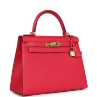 Hermes Kelly Sellier 28 Rose Extreme Epsom Gold Hardware Hermes Kelly Sellier 28 Rose Extreme Epsom Gold Hardware