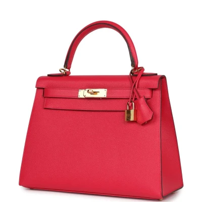 Hermes Kelly Sellier 28 Rose Extreme Epsom Gold Hardware Hermes Kelly Sellier 28 Rose Extreme Epsom Gold Hardware