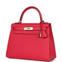 Hermes Kelly Sellier 28 Rose Extreme Epsom Gold Hardware Hermes Kelly Sellier 28 Rose Extreme Epsom Gold Hardware