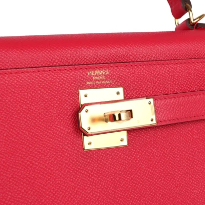 Hermes Kelly Sellier 28 Rose Extreme Epsom Gold Hardware Hermes Kelly Sellier 28 Rose Extreme Epsom Gold Hardware