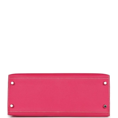 Hermes Kelly Sellier 28 Rose Tyrien Epsom Palladium Hardware Hermes Kelly Sellier 28 Rose Tyrien Epsom Palladium Hardware
