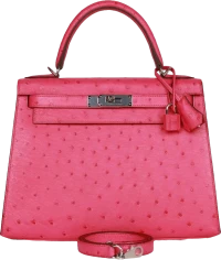 Hermes Kelly Sellier 28 Rose Tyrien Ostrich Palladium Hardware Hermes Kelly Sellier 28 Rose Tyrien Ostrich Palladium Hardware