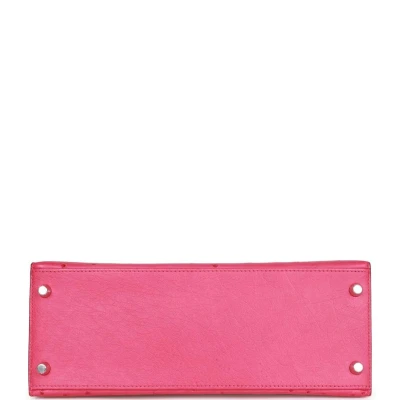 Hermes Kelly Sellier 28 Rose Tyrien Ostrich Palladium Hardware Hermes Kelly Sellier 28 Rose Tyrien Ostrich Palladium Hardware