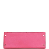 Hermes Kelly Sellier 28 Rose Tyrien Ostrich Palladium Hardware Hermes Kelly Sellier 28 Rose Tyrien Ostrich Palladium Hardware