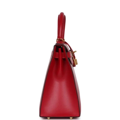Hermes Kelly Sellier 28 Rouge Vif Tadelakt Gold Hardware Hermes Kelly Sellier 28 Rouge Vif Tadelakt Gold Hardware