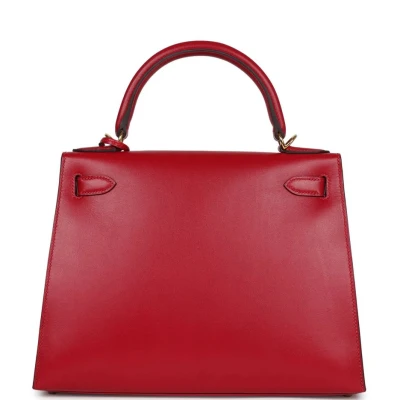 Hermes Kelly Sellier 28 Rouge Vif Tadelakt Gold Hardware Hermes Kelly Sellier 28 Rouge Vif Tadelakt Gold Hardware