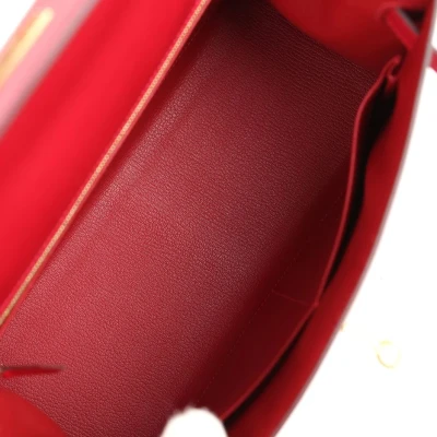 Hermes Kelly Sellier 28 Rouge Vif Tadelakt Gold Hardware Hermes Kelly Sellier 28 Rouge Vif Tadelakt Gold Hardware