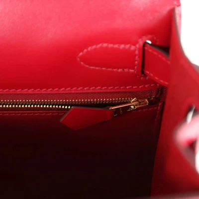 Hermes Kelly Sellier 28 Rouge Vif Tadelakt Gold Hardware Hermes Kelly Sellier 28 Rouge Vif Tadelakt Gold Hardware
