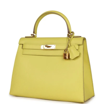 Hermes Kelly Sellier 28 Soufre Epsom Gold Hardware Hermes Kelly Sellier 28 Soufre Epsom Gold Hardware
