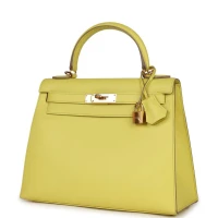Hermes Kelly Sellier 28 Soufre Epsom Gold Hardware Hermes Kelly Sellier 28 Soufre Epsom Gold Hardware