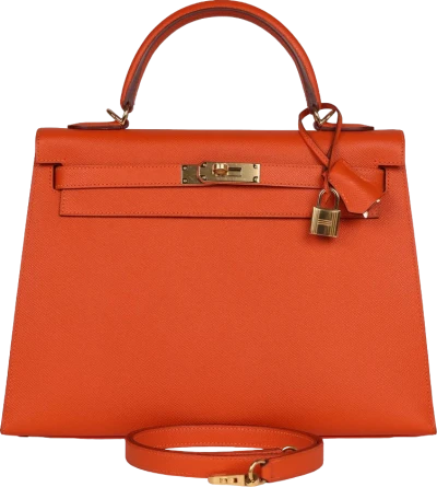 Hermes Kelly Sellier 32 Feu Epsom Gold Hardware Hermes Kelly Sellier 32 Feu Epsom Gold Hardware