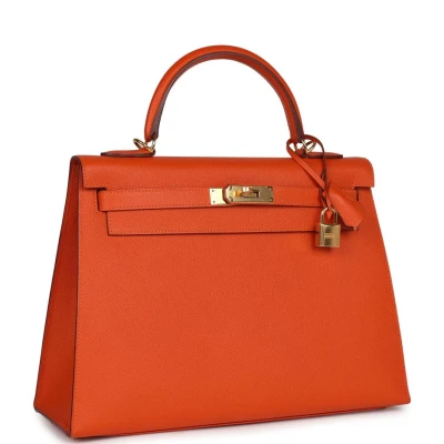 Hermes Kelly Sellier 32 Feu Epsom Gold Hardware Hermes Kelly Sellier 32 Feu Epsom Gold Hardware