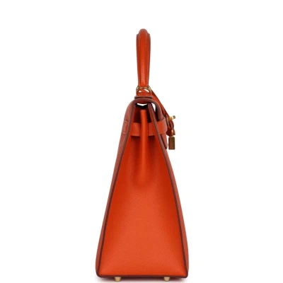 Hermes Kelly Sellier 32 Feu Epsom Gold Hardware Hermes Kelly Sellier 32 Feu Epsom Gold Hardware