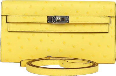 Hermes Kelly To Go Wallet Jaune Citron Ostrich Palladium Hardware Hermes Kelly To Go Wallet Jaune Citron Ostrich Palladium Hardware