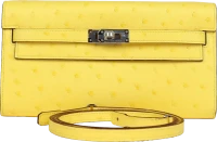 Hermes Kelly To Go Wallet Jaune Citron Ostrich Palladium Hardware Hermes Kelly To Go Wallet Jaune Citron Ostrich Palladium Hardware