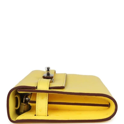 Hermes Kelly To Go Wallet Jaune Citron Ostrich Palladium Hardware Hermes Kelly To Go Wallet Jaune Citron Ostrich Palladium Hardware