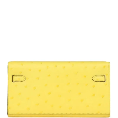 Hermes Kelly To Go Wallet Jaune Citron Ostrich Palladium Hardware Hermes Kelly To Go Wallet Jaune Citron Ostrich Palladium Hardware