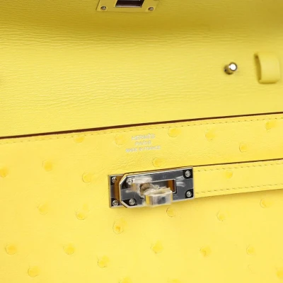 Hermes Kelly To Go Wallet Jaune Citron Ostrich Palladium Hardware Hermes Kelly To Go Wallet Jaune Citron Ostrich Palladium Hardware