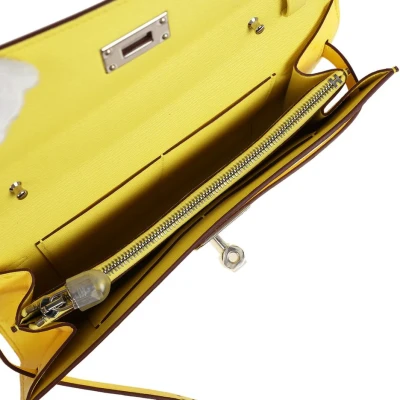 Hermes Kelly To Go Wallet Jaune Citron Ostrich Palladium Hardware Hermes Kelly To Go Wallet Jaune Citron Ostrich Palladium Hardware