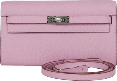 Hermes Kelly Wallet To Go Mauve Sylvestre Epsom Palladium Hardware Hermes Kelly Wallet To Go Mauve Sylvestre Epsom Palladium Hardware