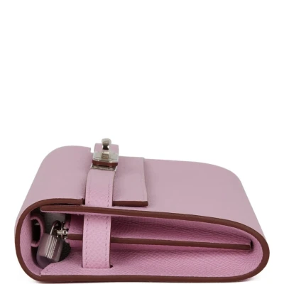 Hermes Kelly Wallet To Go Mauve Sylvestre Epsom Palladium Hardware Hermes Kelly Wallet To Go Mauve Sylvestre Epsom Palladium Hardware