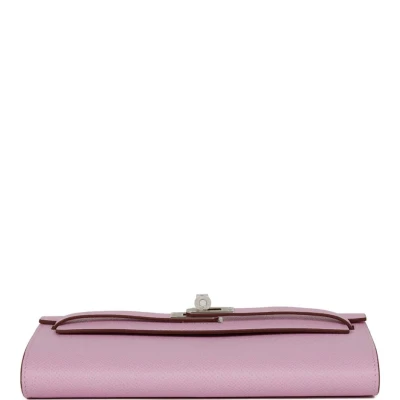 Hermes Kelly Wallet To Go Mauve Sylvestre Epsom Palladium Hardware Hermes Kelly Wallet To Go Mauve Sylvestre Epsom Palladium Hardware
