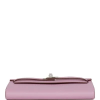Hermes Kelly Wallet To Go Mauve Sylvestre Epsom Palladium Hardware Hermes Kelly Wallet To Go Mauve Sylvestre Epsom Palladium Hardware