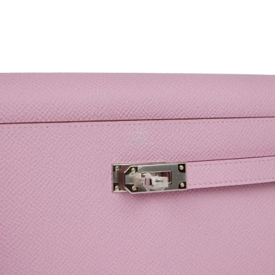 Hermes Kelly Wallet To Go Mauve Sylvestre Epsom Palladium Hardware Hermes Kelly Wallet To Go Mauve Sylvestre Epsom Palladium Hardware