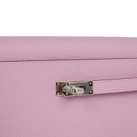 Hermes Kelly Wallet To Go Mauve Sylvestre Epsom Palladium Hardware Hermes Kelly Wallet To Go Mauve Sylvestre Epsom Palladium Hardware