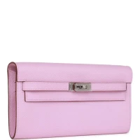 Hermes Kelly Wallet To Go Mauve Sylvestre Epsom Palladium Hardware Hermes Kelly Wallet To Go Mauve Sylvestre Epsom Palladium Hardware