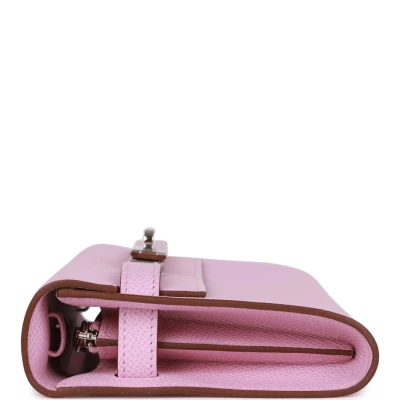 Hermes Kelly Wallet To Go Mauve Sylvestre Epsom Palladium Hardware Hermes Kelly Wallet To Go Mauve Sylvestre Epsom Palladium Hardware