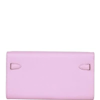 Hermes Kelly Wallet To Go Mauve Sylvestre Epsom Palladium Hardware Hermes Kelly Wallet To Go Mauve Sylvestre Epsom Palladium Hardware