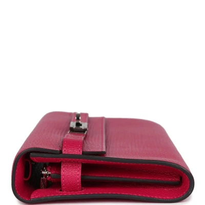 Hermes Kelly Wallet To Go Rose Pourpre Chevre Palladium Hardware Hermes Kelly Wallet To Go Rose Pourpre Chevre Palladium Hardware
