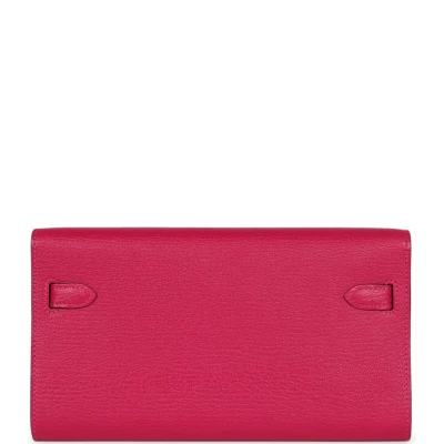 Hermes Kelly Wallet To Go Rose Pourpre Chevre Palladium Hardware Hermes Kelly Wallet To Go Rose Pourpre Chevre Palladium Hardware
